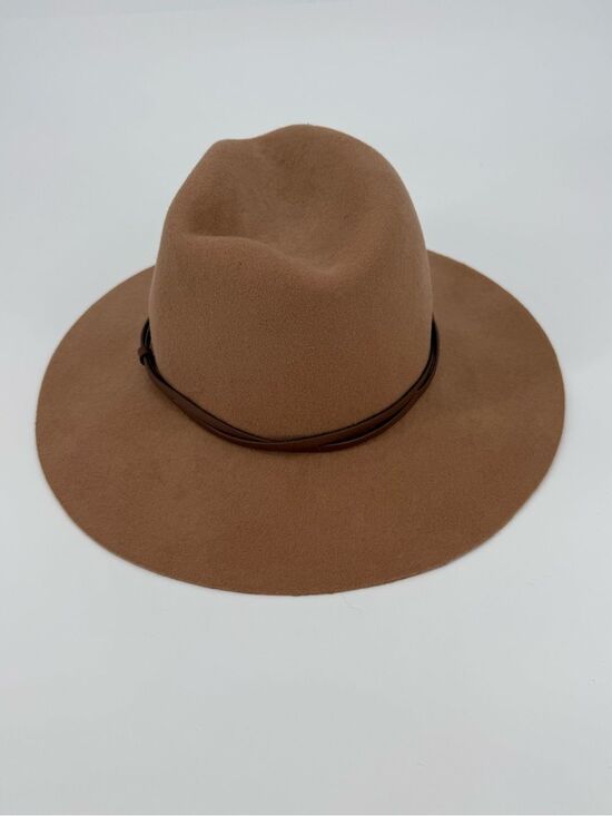 Anthropologie Wool Wide Brim Fedora Hat | Tan | OS main image 5
